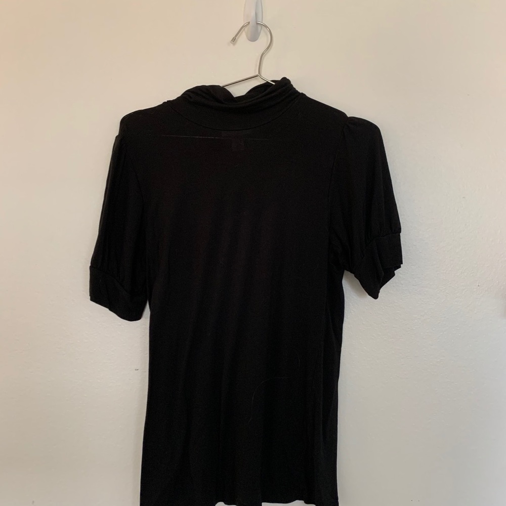 Black mock neck shirt